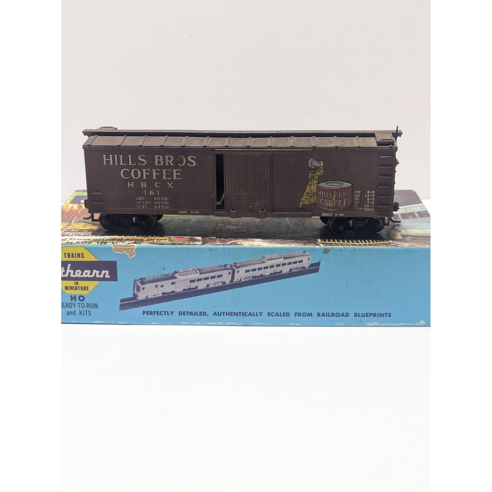 Athearn Vintage HO Scale Hills Bros Coffee 40 Ft Boxcar Train Model HBCX 161